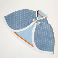 Argyle Checkered Denim Cape