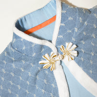 Argyle Checkered Denim Cape