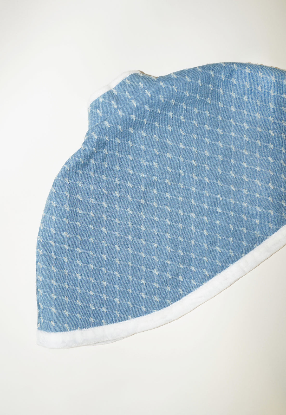 Argyle Checkered Denim Cape