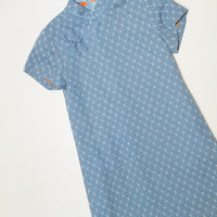 Argyle Checkered Denim Dress