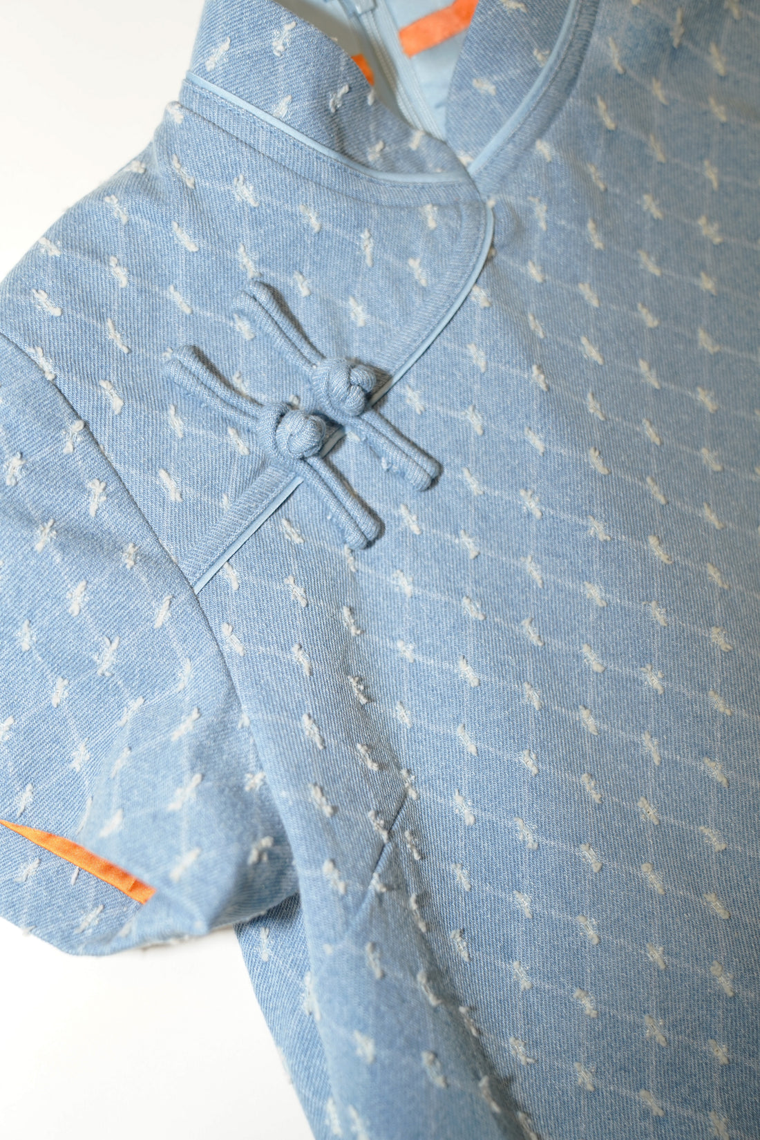 Argyle Checkered Denim Dress