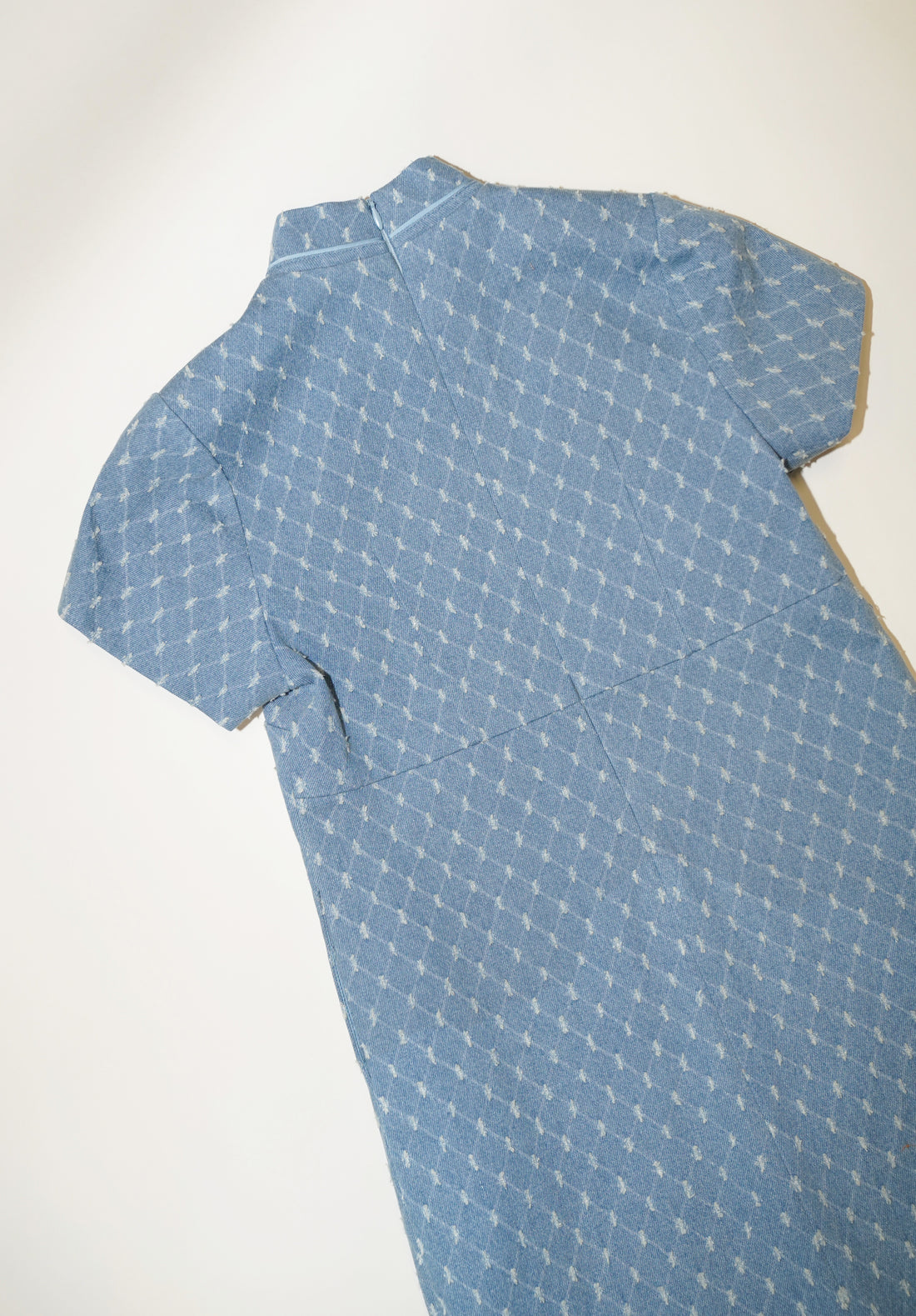 Argyle Checkered Denim Dress