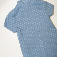 Argyle Checkered Denim Dress