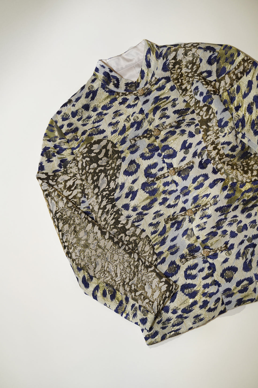 Leopard Jacquard Patch Jacket