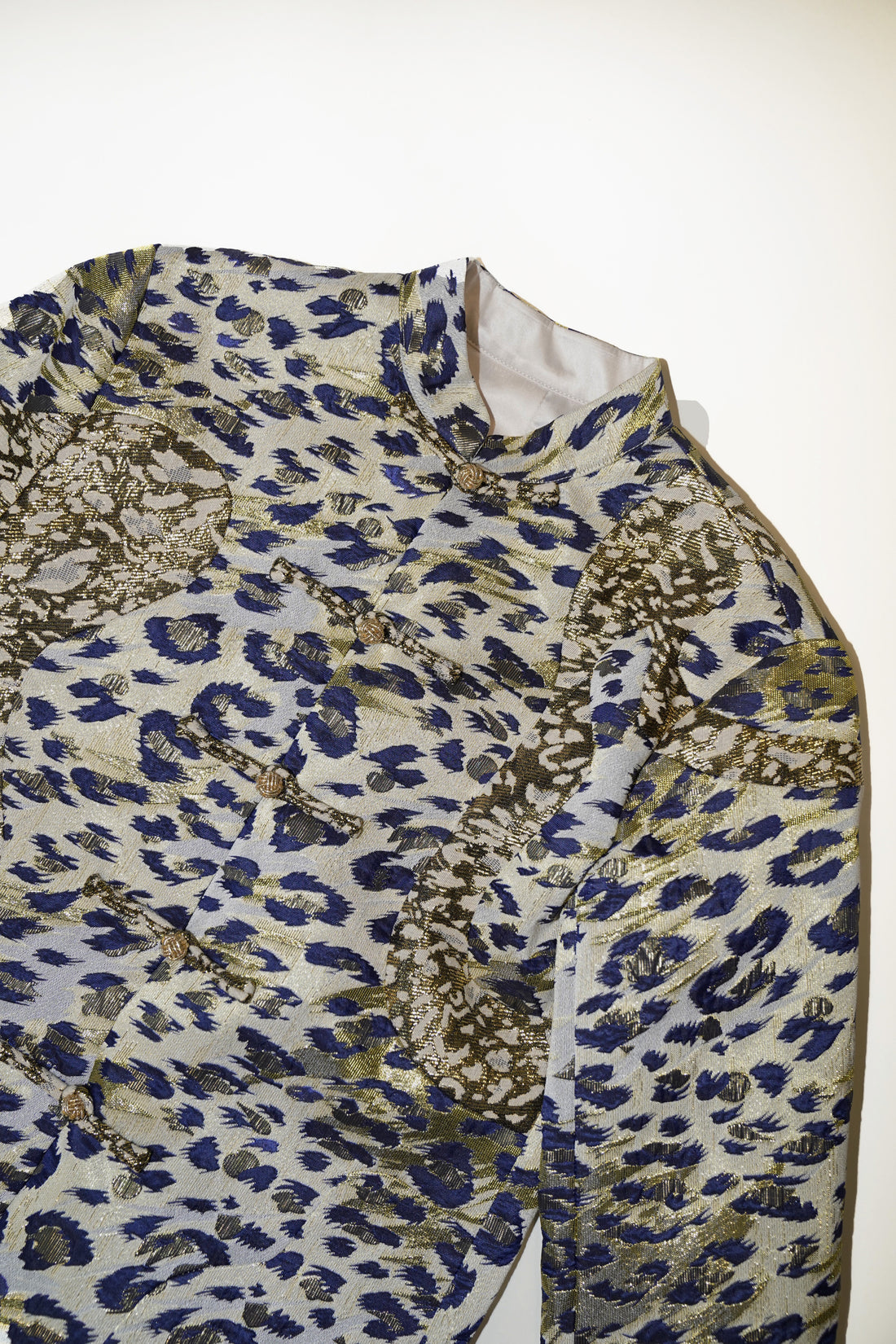Leopard Jacquard Patch Jacket