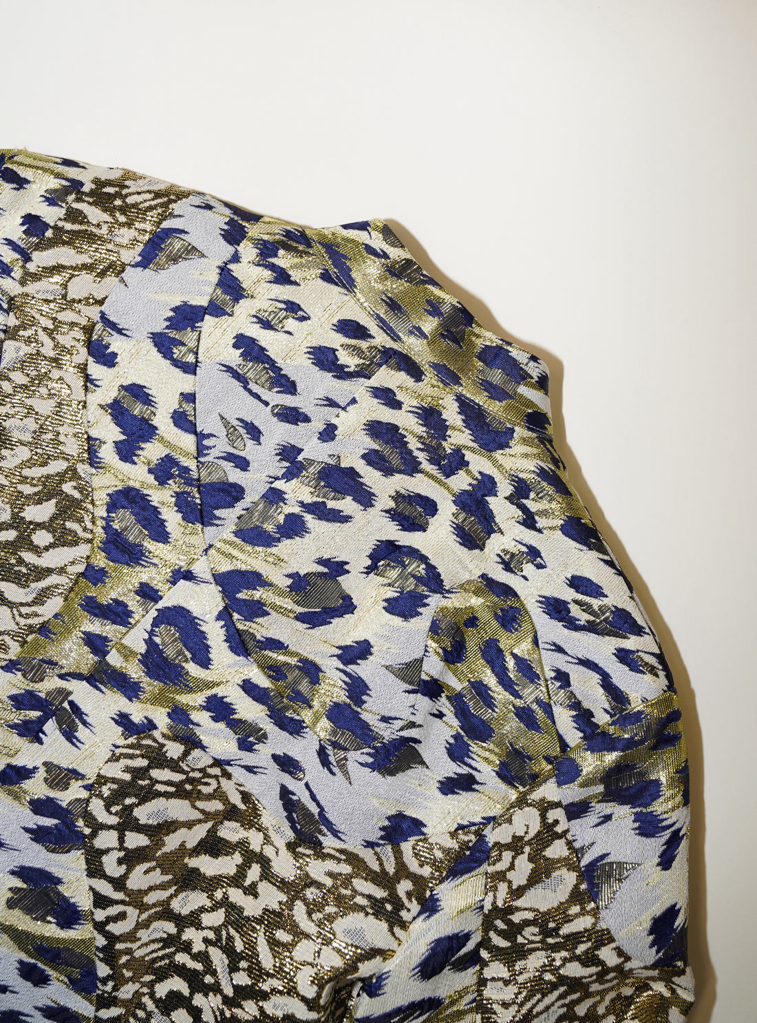 Leopard Jacquard Patch Jacket