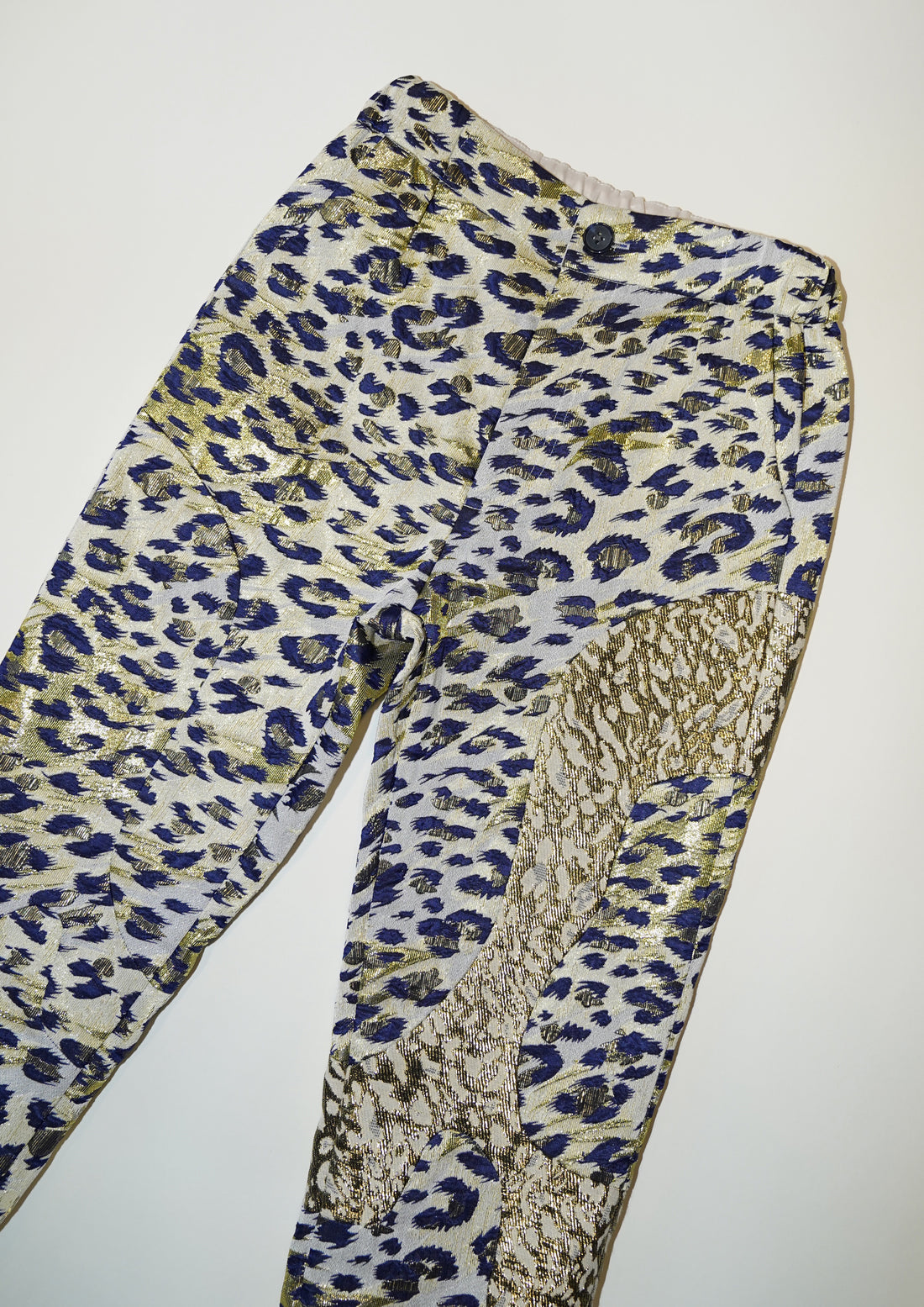Leopard Jacquard Patch Pants