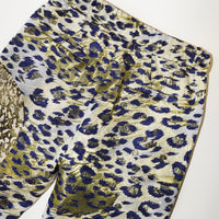 Leopard Jacquard Patch Pants