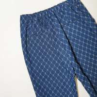 Argyle Checkered Denim Pants