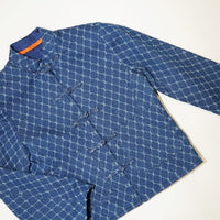 Argyle Checkered Denim Jacket