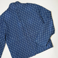 Argyle Checkered Denim Jacket