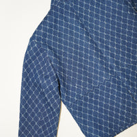 Argyle Checkered Denim Jacket